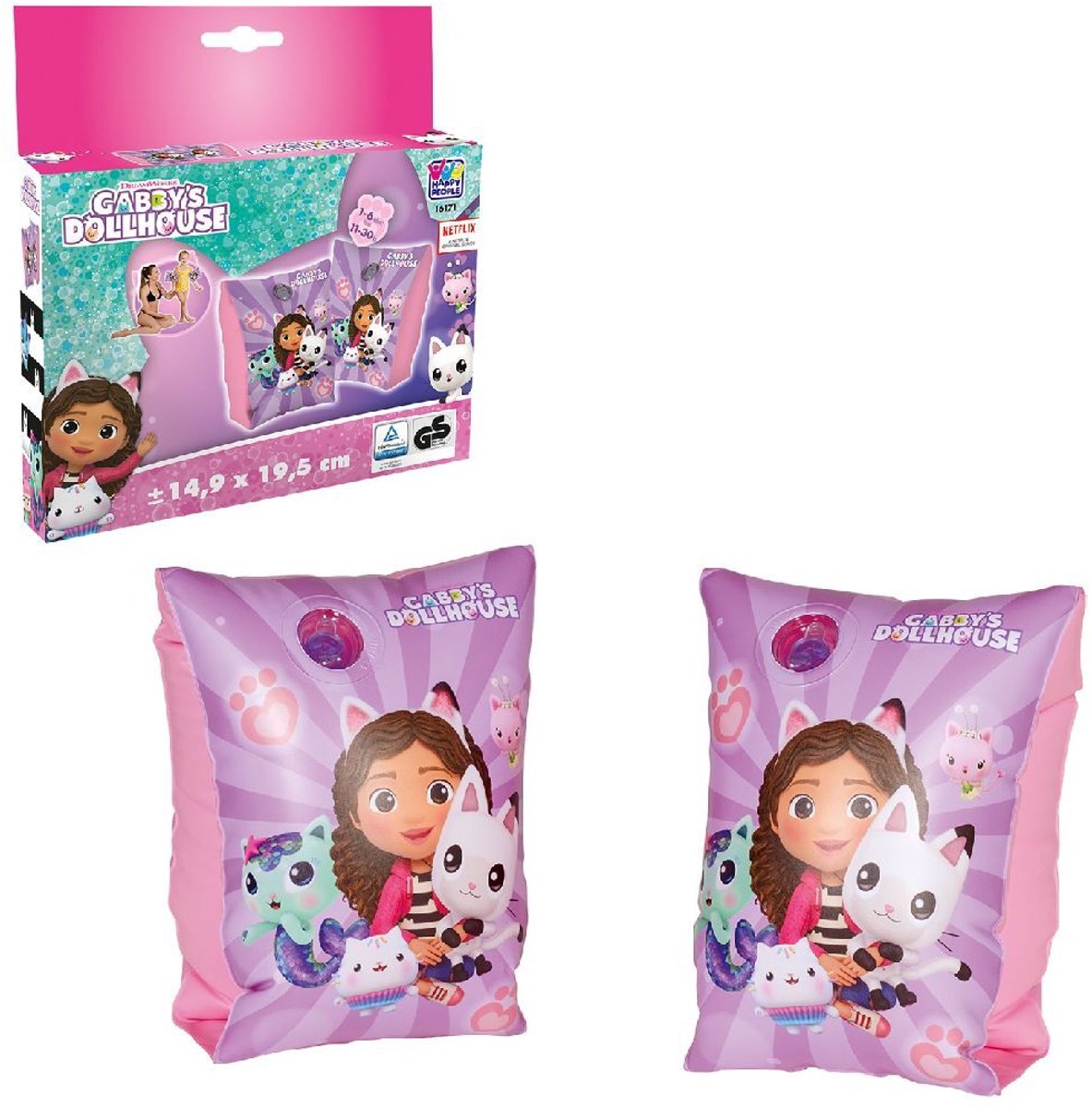 Gabbys Dollhouse Zwemmouwtjes 1-6 Jaar Roze/Paars